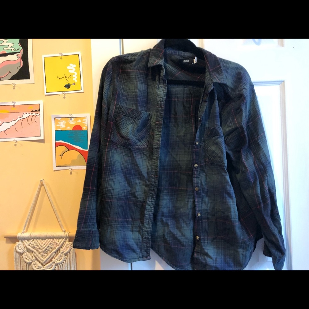 BDG FLANNEL BLUE/GREEN